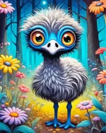 Little Emu Paint by Numbers