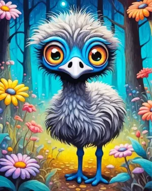 Little Emu Paint by Numbers