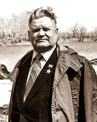 Monochrome Vasily Zaitsev Paint by Number