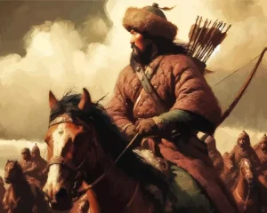 Vintage Genghis Khan Paint by Number