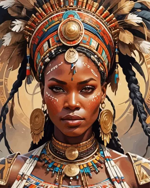 Zulu Woman Paint by Number