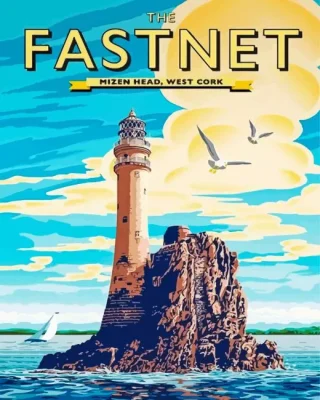 Fastnet Rock Lighthouse Paint by Numbers