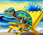 Chameleon Art Paint by Numbers