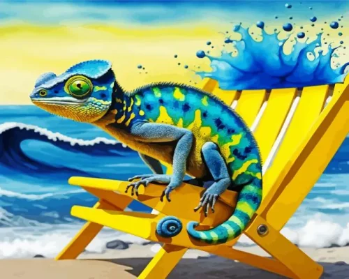 Chameleon Art Paint by Numbers