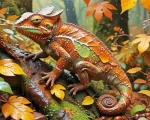 Chameleon Reptile Paint by Numbers