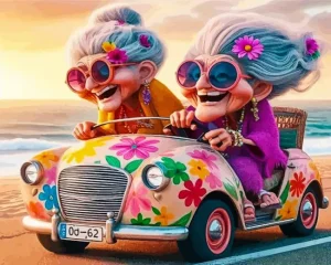 Old Ladies Having Fun Paint by Number