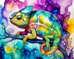 Sleepy Chameleon Paint by Numbers