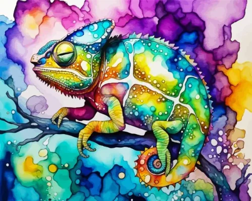 Sleepy Chameleon Paint by Numbers