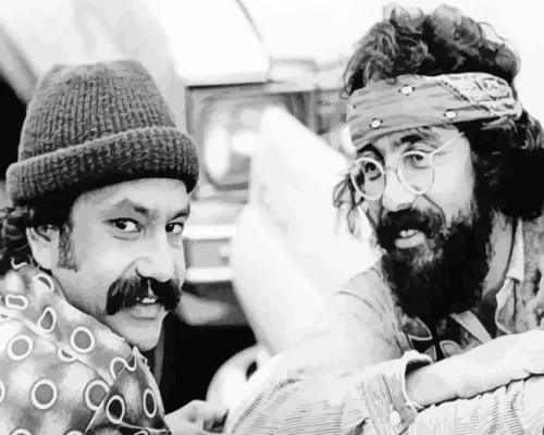 Black And White Cheech Chong Paint By Number