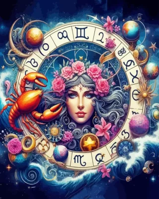 Aesthetic Horoscope Zodiac Paint by Numbers 