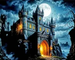 Vampire Castle Paint by Number