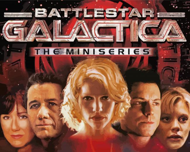 Battlestar Galactica Series Poster Paint By Numbers