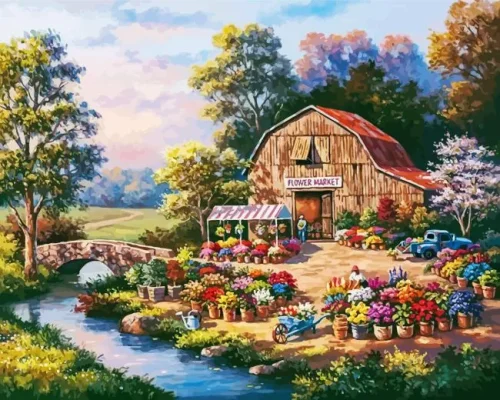 Flower Market Paint By Numbers