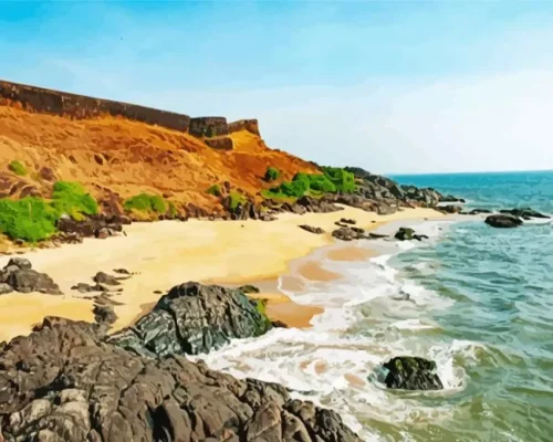 Aesthetic Fort Beach Paint By Number