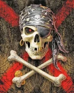 Pirate Skull Paint By Numbers