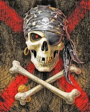 Pirate Skull Paint By Numbers