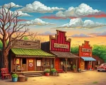 Aesthetic Luckenbach Texas Art Paint By Numbers