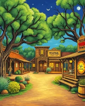 Aesthetic Luckenbach Texas Paint By Numbers