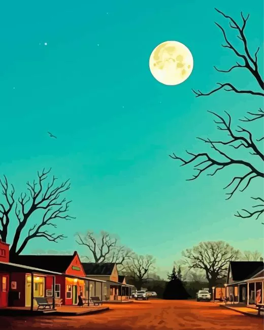 Luckenbach Texas Town Paint By Number