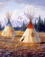 native Village paint by numbers