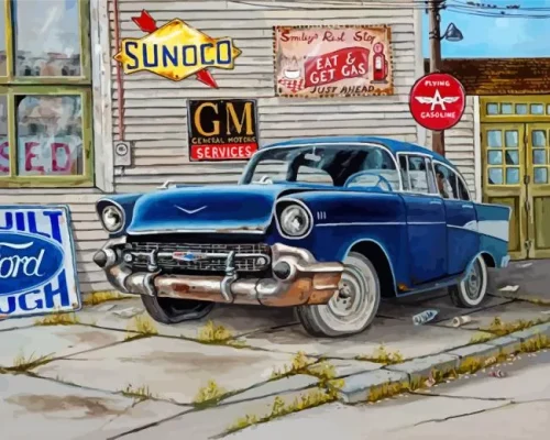 Vintage Car Paint By Number