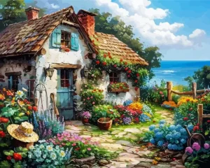 Cottage Seaview Paint By Numbers