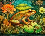 Green Tree Frog Paint By Number