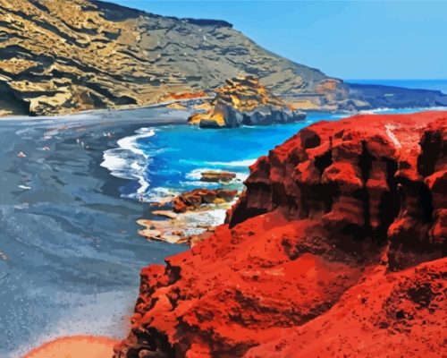 Lanzarote Coast Spain Paint By Numbers