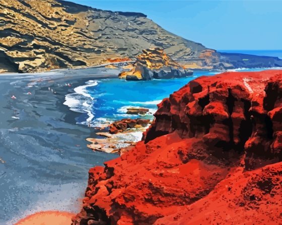 Lanzarote Coast Spain Paint By Numbers