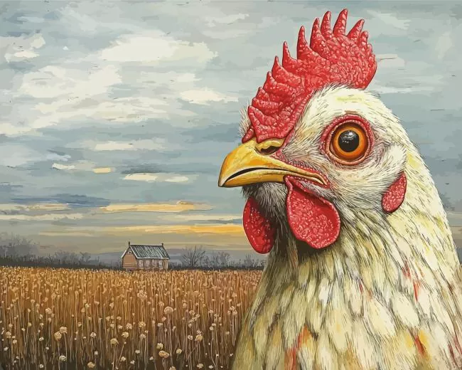 Leghorn Chicken Paint By Numbers