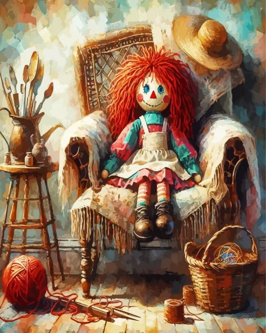 Raggedy Ann Doll Paint By Numbers