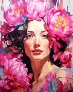 Floral Lady Paint By Numbers