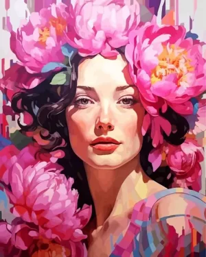 Floral Lady Paint By Numbers