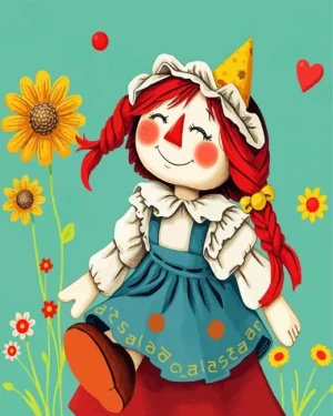 Raggedy Ann Doll Paint By Numbers