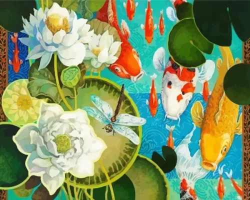 Koi Pond Paint By Numbers 