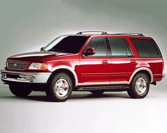 Red Ford Expedition Paint By Numbers
