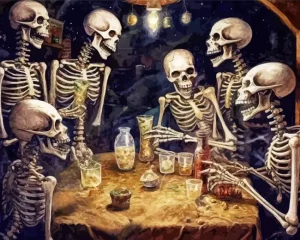 Skull Party Paint By Numbers