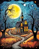 The Haunted House Paint By Numbers