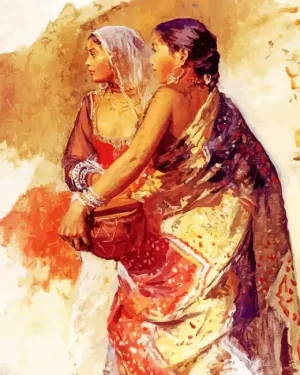 Two Nautch Girls Paint By Numbers