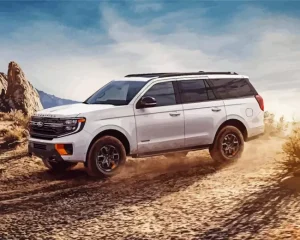 White Ford Expedition Paint By Numbers