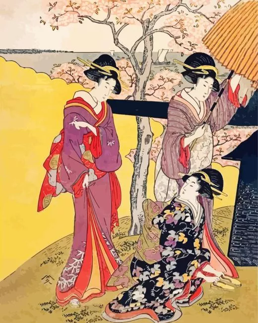 Gotenyama no Hanami Hidari Paint By Numbers