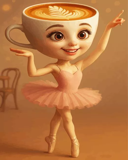 Cute Ballerina Capuchina Paint By Number