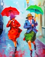 Old Ladies In The Rain Paint By Numbers