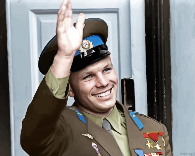 Soviet Cosmonaut Yuri Gagarin Paint By Numbers