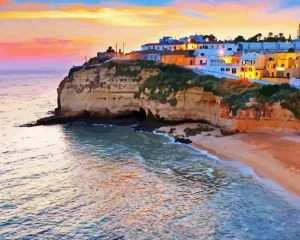 Carvoeiro Landscape Art Beach Paint By Numbers