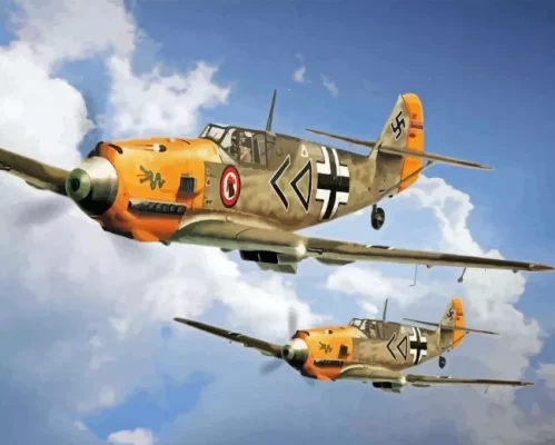 Messerschmitt Bf 109 Aircraft Paint By Numbers