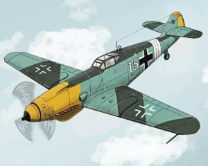 Messerschmitt Bf 109 Plane Paint By Numbers