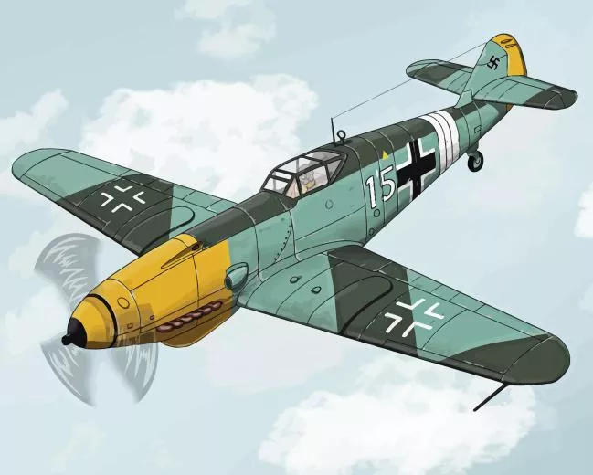 Messerschmitt Bf 109 Plane Paint By Numbers