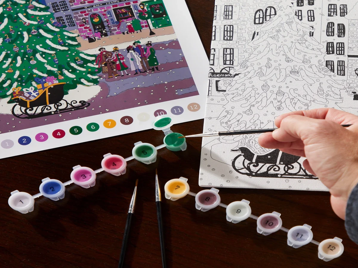 christmas paint by numbers