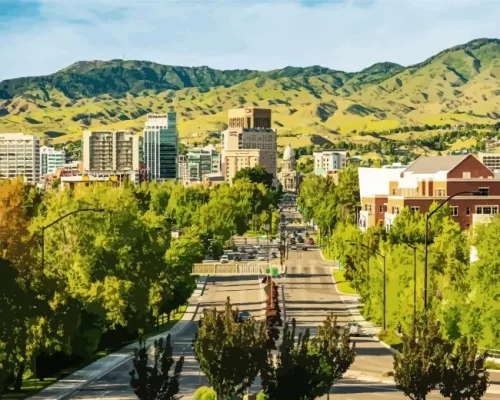 Boise Idaho Landscape Paint By Numbers 